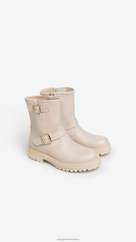 NeroGiardini Girl Art. I332792F leather ankle boots Beige N8HP4489