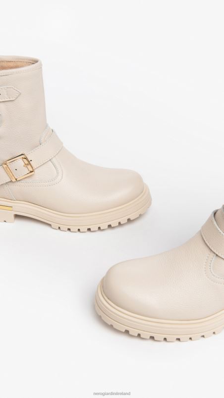 NeroGiardini Girl Art. I332792F leather ankle boots Beige N8HP4489