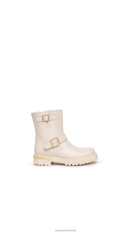 NeroGiardini Girl Art. I332792F leather ankle boots Beige N8HP4489