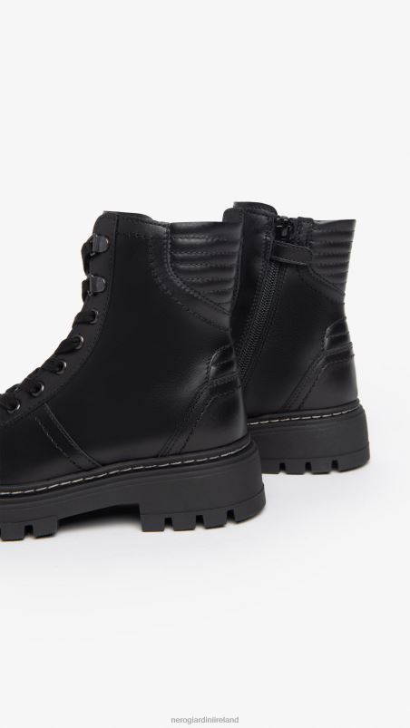 NeroGiardini Girl Art. I332800F leather combat boots Nero N8HP4480