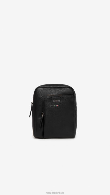 NeroGiardini Men Art. E242502U Technical material purse Nero N8HP4374