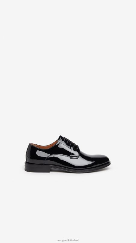 NeroGiardini Men Art. I302911UE patent tie-up shoes Nero N8HP4358