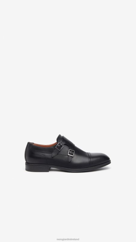 NeroGiardini Men Art. I302943UE double leather buckle Nero N8HP4356