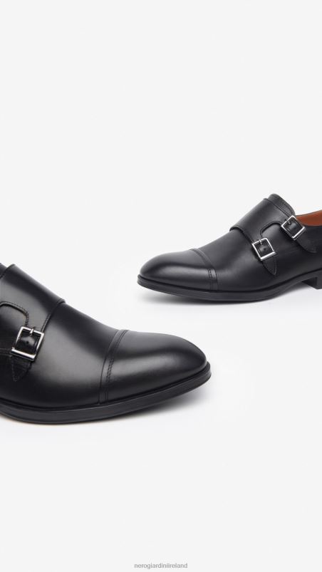 NeroGiardini Men Art. I302943UE double leather buckle Nero N8HP4356
