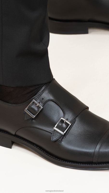 NeroGiardini Men Art. I302943UE double leather buckle Nero N8HP4356