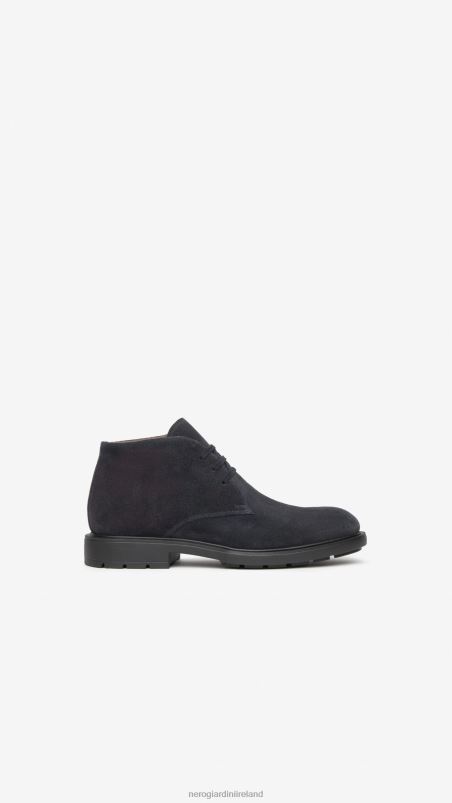 NeroGiardini Men Art. I001651U suede desert boots Blu N8HP4342