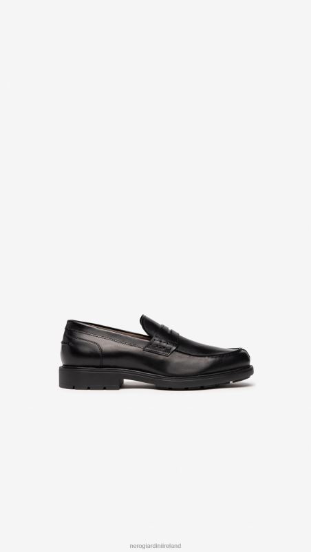 NeroGiardini Men Art. I202480U leather loafers Nero N8HP4366