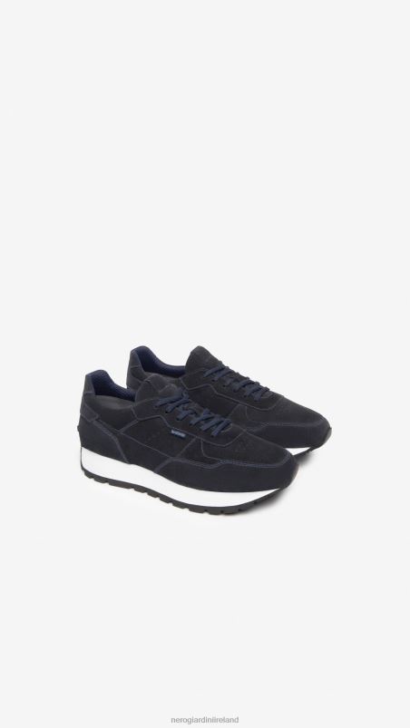 NeroGiardini Men Art. I303021U suede sneakers Blu N8HP4337