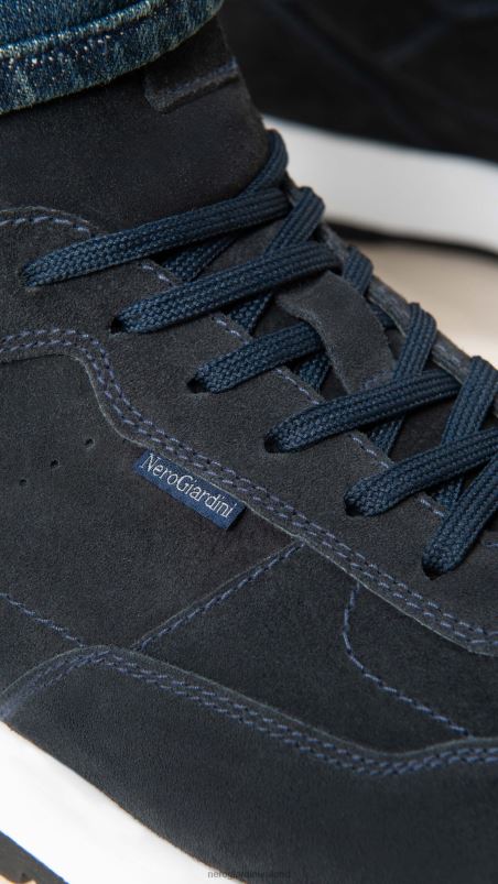 NeroGiardini Men Art. I303021U suede sneakers Blu N8HP4337