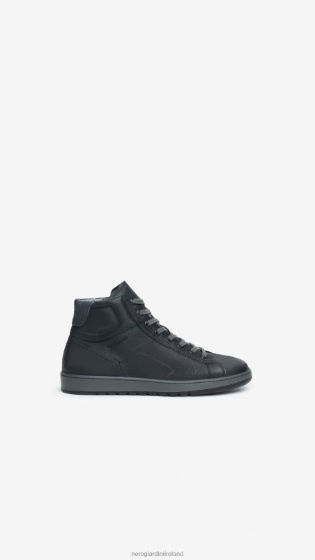 NeroGiardini Men Art. I303040U high top leather sneakers Nero N8HP4327