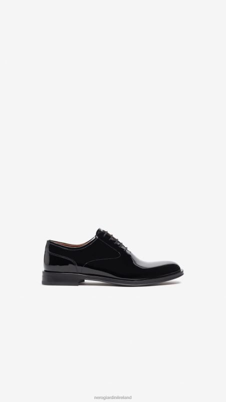 NeroGiardini Men Art. I302910UE patent tie-up shoes Nero N8HP4350