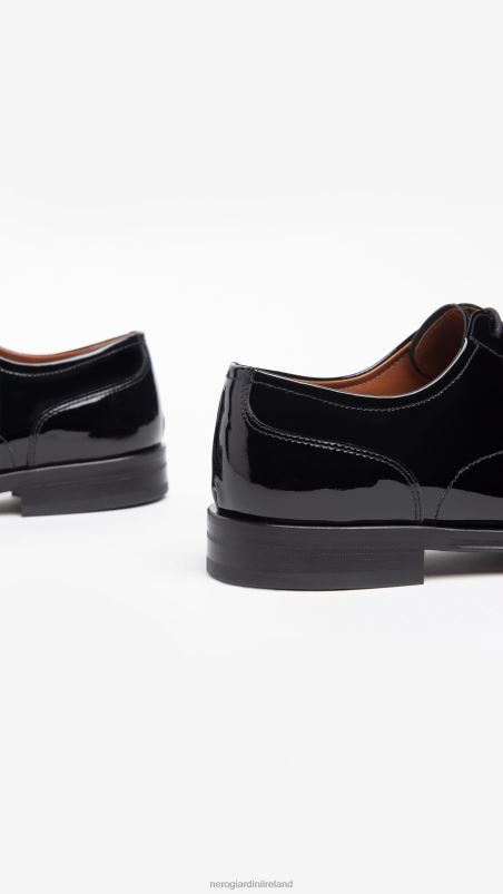 NeroGiardini Men Art. I302910UE patent tie-up shoes Nero N8HP4350