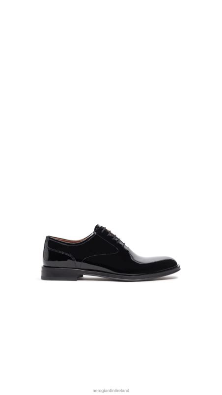 NeroGiardini Men Art. I302910UE patent tie-up shoes Nero N8HP4350
