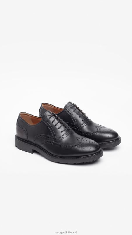 NeroGiardini Men Art. I303000UE leather tie-up shoes Nero N8HP4346