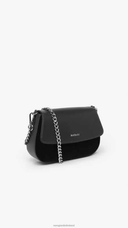 NeroGiardini Women Art. I343501DE suede and technical material clutch Nero N8HP4311