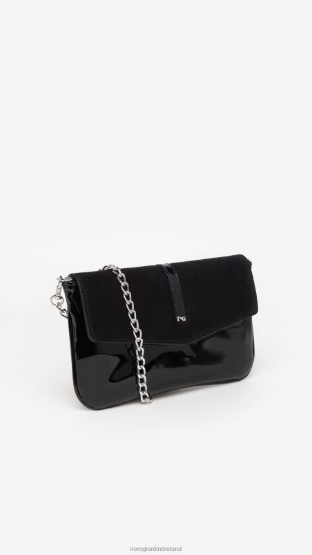 NeroGiardini Women Art. I343502DE suede and technical material clutch Nero N8HP4312