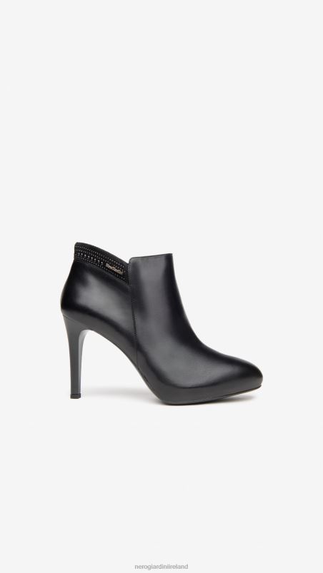 NeroGiardini Women Art. I013461DE leather and suede ankle boots Nero N8HP4156