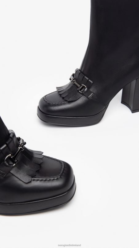 NeroGiardini Women Art. I308218D leather ankle boots Nero N8HP4167