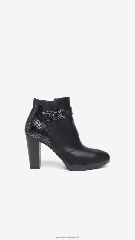 NeroGiardini Women Art. I308250D leather ankle boots Nero N8HP4149