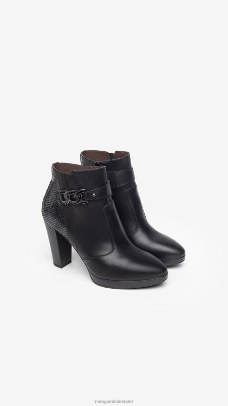 NeroGiardini Women Art. I308250D leather ankle boots Nero N8HP4149