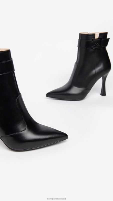 NeroGiardini Women Art. I308645DE leather ankle boots Nero N8HP4159