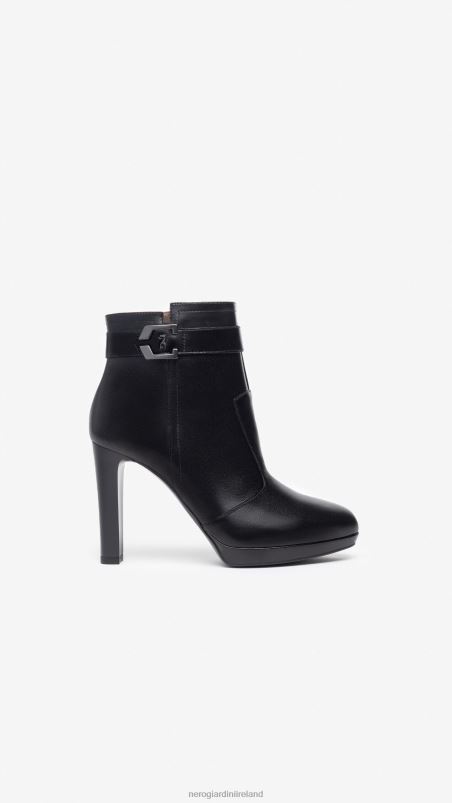 NeroGiardini Women Art. I308710DE leather ankle boots Nero N8HP4176
