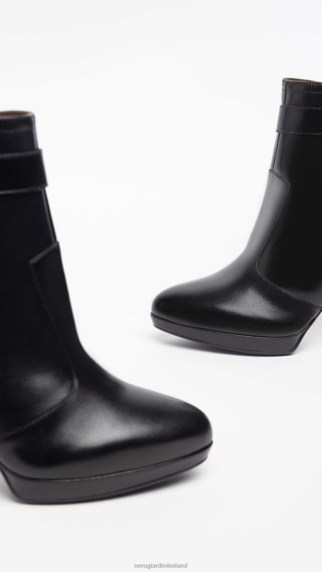 NeroGiardini Women Art. I308710DE leather ankle boots Nero N8HP4176