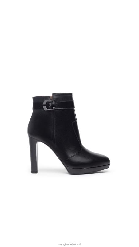 NeroGiardini Women Art. I308710DE leather ankle boots Nero N8HP4176