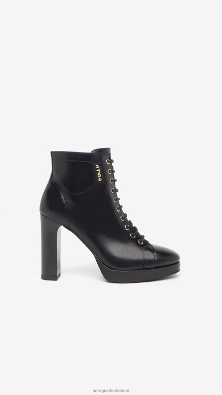 NeroGiardini Women Art. I308720DE leather ankle boots Nero N8HP4184