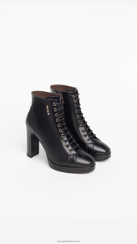 NeroGiardini Women Art. I308720DE leather ankle boots Nero N8HP4184