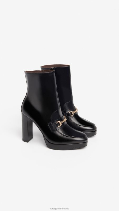 NeroGiardini Women Art. I308721DE leather ankle boots Nero N8HP4179