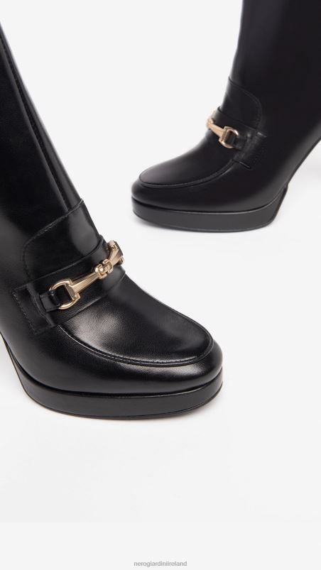 NeroGiardini Women Art. I308721DE leather ankle boots Nero N8HP4179