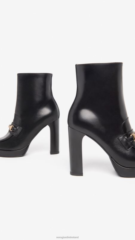 NeroGiardini Women Art. I308721DE leather ankle boots Nero N8HP4179