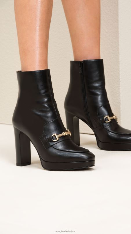 NeroGiardini Women Art. I308721DE leather ankle boots Nero N8HP4179