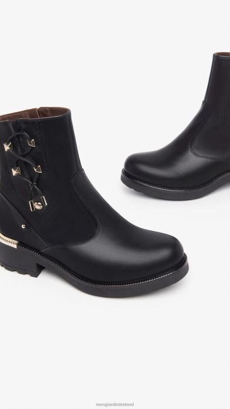 NeroGiardini Women Art. I308993D leather ankle boots Nero N8HP4196