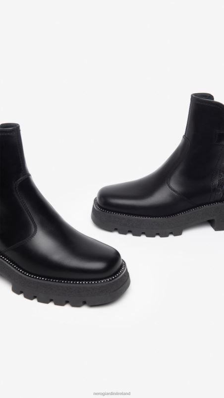 NeroGiardini Women Art. I309035D leather ankle boots Nero N8HP4202
