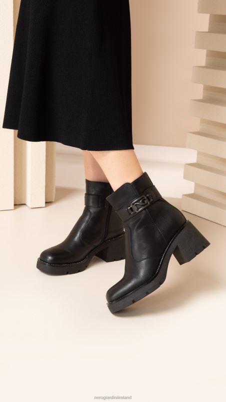 NeroGiardini Women Art. I309040D leather ankle boots Nero N8HP4195