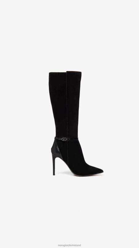 NeroGiardini Women Art. I205572DE suede and patent leather boots Nero N8HP4277