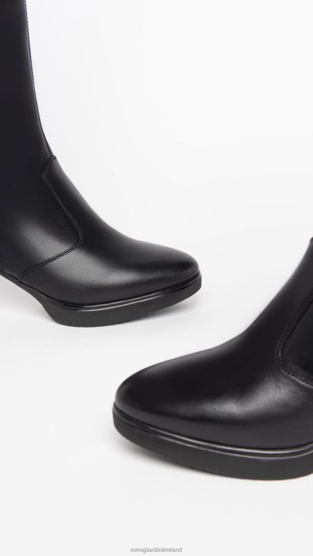 NeroGiardini Women Art. I308900D leather boots Nero N8HP4235
