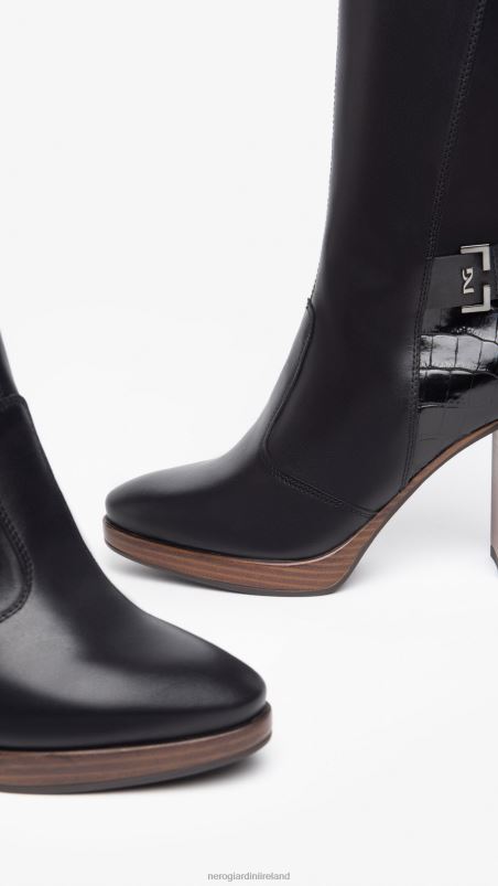 NeroGiardini Women Art. I308920D leather boots Nero N8HP4246