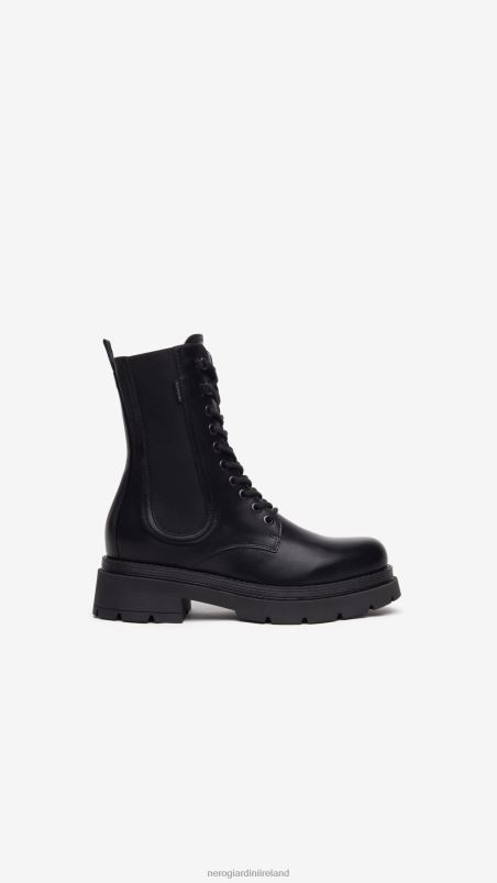 NeroGiardini Women Art. I117125D leather combat boots Nero N8HP4138