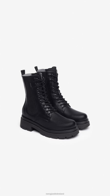 NeroGiardini Women Art. I117125D leather combat boots Nero N8HP4138