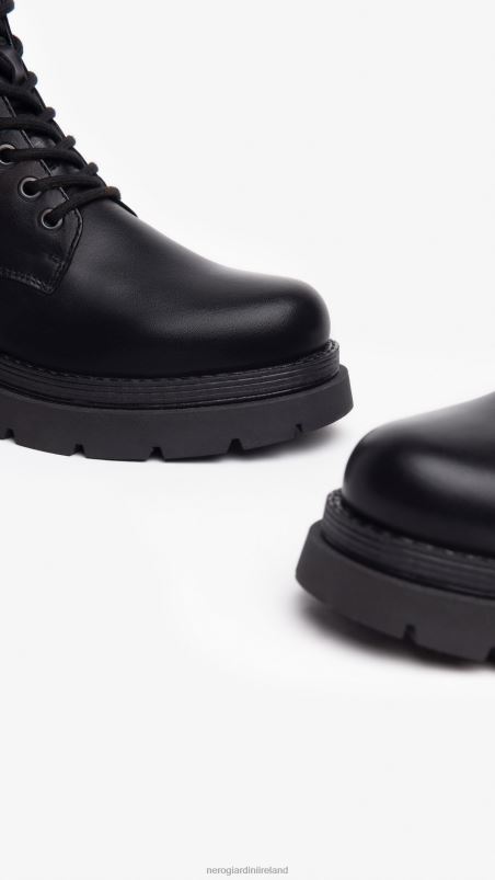 NeroGiardini Women Art. I117125D leather combat boots Nero N8HP4138