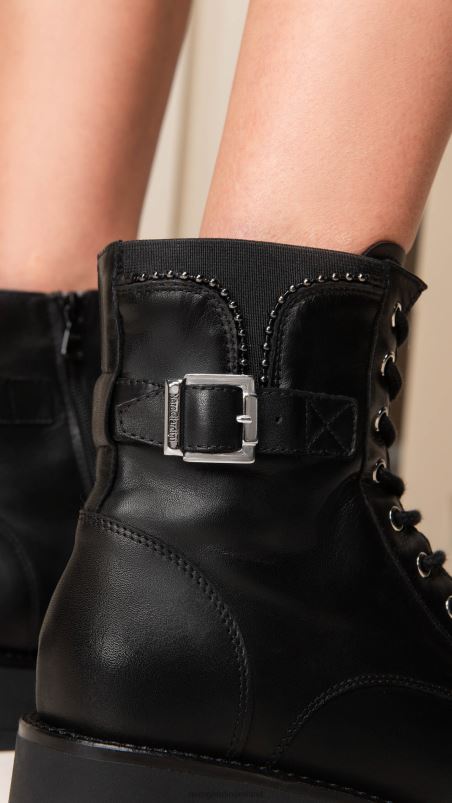 NeroGiardini Women Art. I205801D leather combat boots Nero N8HP4114