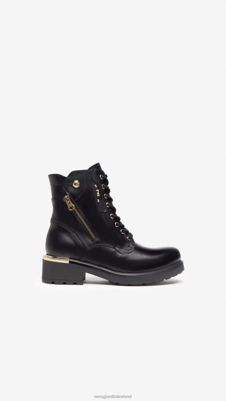 NeroGiardini Women Art. I205846D leather combat boots Nero N8HP4111