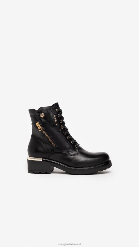 NeroGiardini Women Art. I205850D leather combat boots Nero N8HP4133