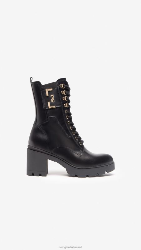 NeroGiardini Women Art. I205861D leather combat boots Nero N8HP4105