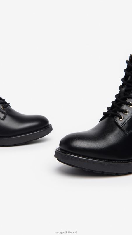 NeroGiardini Women Art. I309001D leather combat boots Nero N8HP4123