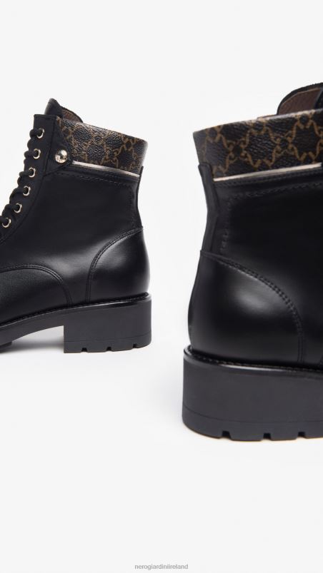 NeroGiardini Women Art. I309001D leather combat boots Nero N8HP4123