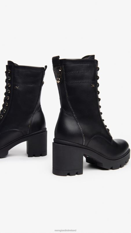 NeroGiardini Women Art. I309016D leather combat boots Nero N8HP4130